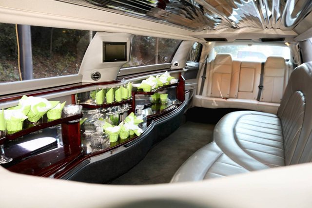 Inside of an Atlanta limousine
